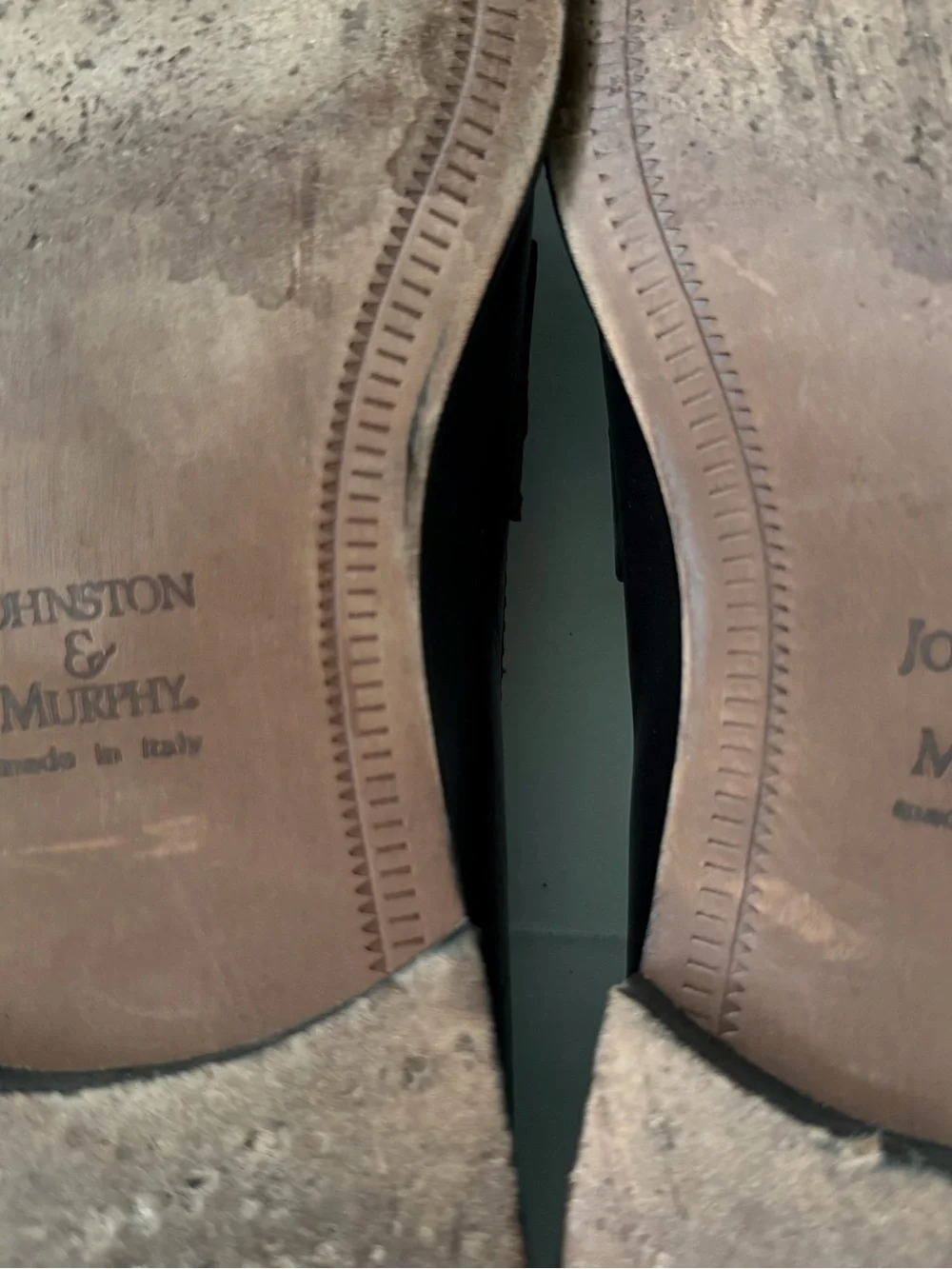 Johnston & Murphy Black Leather Tassel Loafers